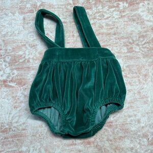 Green velvet romper